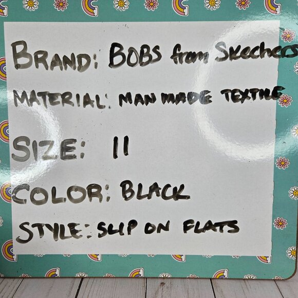 BOBS From Skechers Women's Luxe Rain Dance Black Slip On Flats Size 11 in Black - Picture 2 of 14